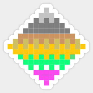 pixel pattern A Sticker